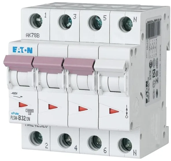 Eaton Automaattisulake 32A 3P+N C 4M 6KA
