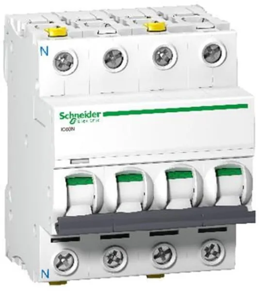 Schneider Electric Acti9 iC60N 3P-N 16A Kaksoisliitin C-käyrä 6/10kA 230V Leveys 72mm